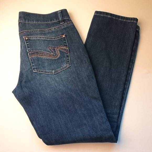 White House Black Market Denim Jeans Size 6 Noir Low Rise Slim Ankle Rhinestones - Picture 1 of 9